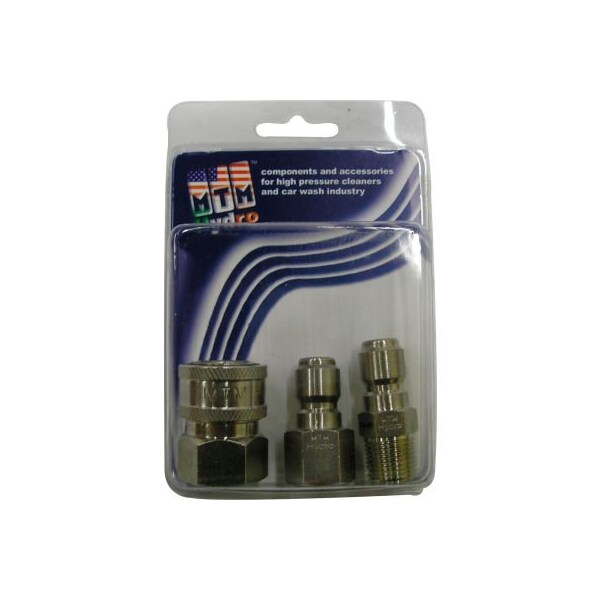 Mtm Hydro MTM Hydro 6300 psi 1/4" Stainless Steel Coupler and Plug Pack - 24.055