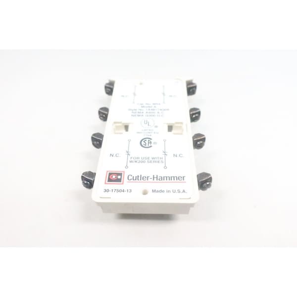 Eaton Cutler-Hammer Auxiliary Contact Kit Terminal And Contact Block - W04