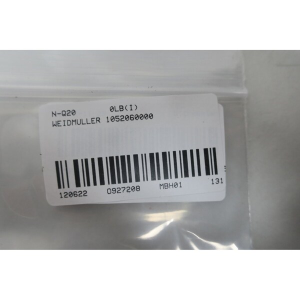 Weidmuller Jumper Bar Terminal And Contact Block, 20PK - 1052060000