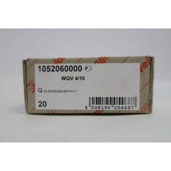Weidmuller Jumper Bar Terminal And Contact Block, 20PK - 1052060000