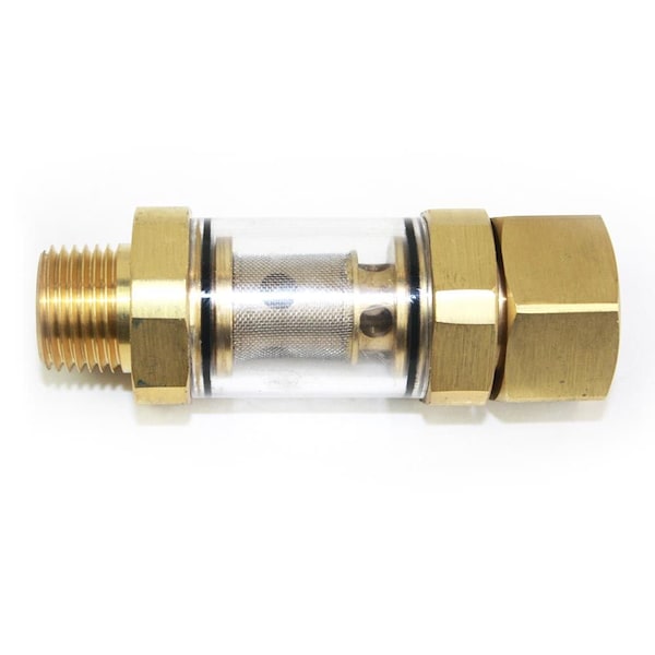 Interstate Pneumatics 3/4 Inch Female GHT x 1/2 Inch Male GHT Inline Water Filter - PW7162