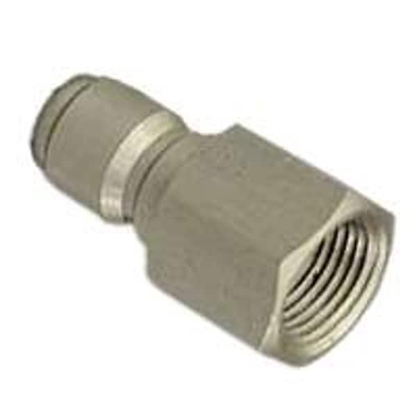 Mi-T-M Adapter, 3/8 x 3/8 in Connection, Quick Connect Plug x FNPT, Stainless Steel, Zinc - AW-0017-0006