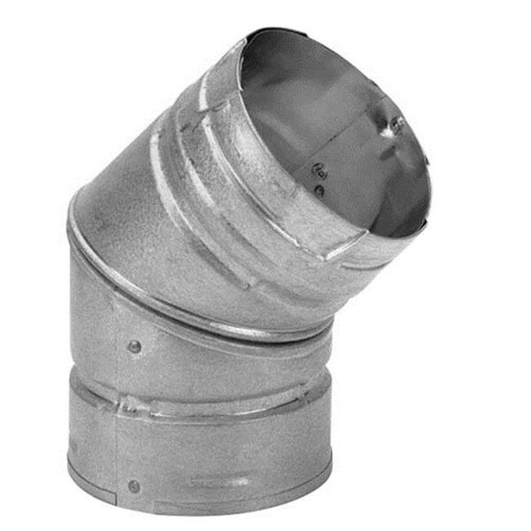 Dura-Vent Dura-Vent 3PVP-E45 3" PelletVent Pro Galvalume 45 Degree Elbow - 3PVP-E45