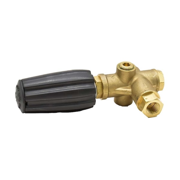 Interstate Pneumatics Pressure Washer Unloaded Valve - 4000 PSI 3/8 Inch MNPT x 3/8 Inch FNPT - PW5312
