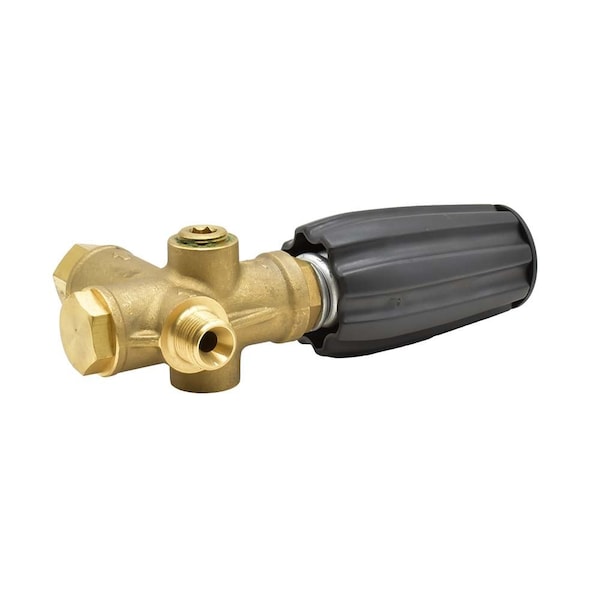 Interstate Pneumatics Pressure Washer Unloaded Valve - 4000 PSI 3/8 Inch MNPT x 3/8 Inch FNPT - PW5312