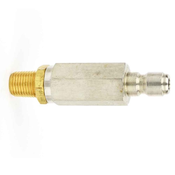Interstate Pneumatics 1/4 Inch Stainless Steel Plug x 1/4 Inch Male NPT Inline Water Filter - PW7160