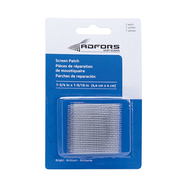 Adfors Saint-Gobain ADFORS 1-3/4 in. W X 1-9/16 in. L Silver Aluminum Screen Patch, PK7 - FCS11192-M