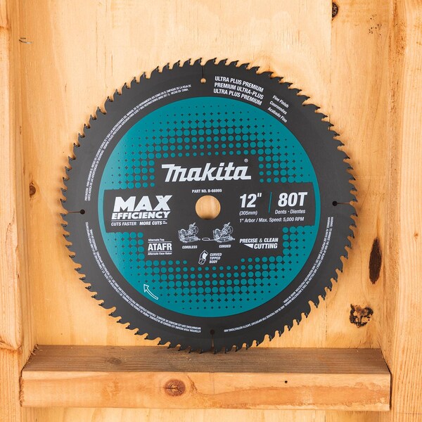 Makita Carbide-Tipped Max Efficiency Miter Saw Blade 80T 12" - B-66999