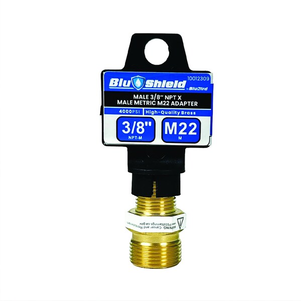 Blushield BluShield Male Metric x 3/8" Male Pipe Thread Pressure Washer Adapter - PWA006