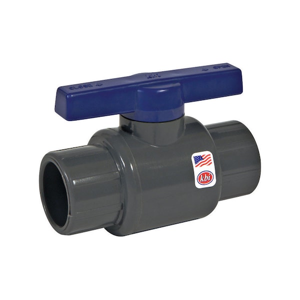 King Brothers Homewerks 1-1/4 in. PVC FIP Ball Valve Full Port Quarter-Turn Lever For Non-Potable Water - LT-1250-T