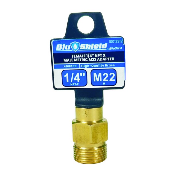 Blushield BluShield Male Metric x 1/4" Female Pipe Thread Pressure Washer Adapter - PWA009