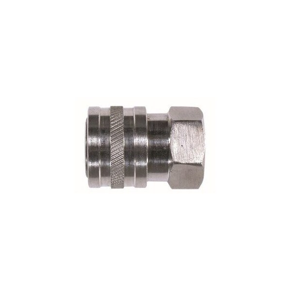 Midland Industries High Pressure Coupler, Straight Through, 38 Female Inlet, 38 Female Outlet, 6000 psi Pressure, 2 - 86036SS