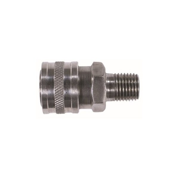 Midland Industries High Pressure Coupler, Straight Through, 14 Female Inlet, 14 Male Outlet, 6000 psi Pressure, 212 - 86030SS