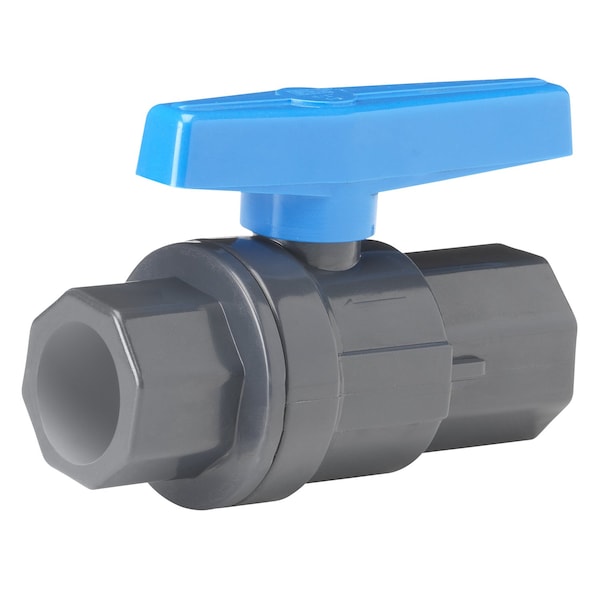 King Brothers Homewerks 1/2 in. PVC Slip Ball Valve Full Port Quarter-Turn Lever For Non-Potable Water - LT-0500-S