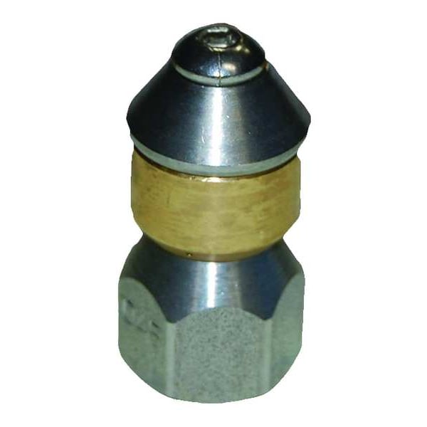 Zoro Select Rotating Sewer Nozzle, Size 4.5, 3600 psi, GPM at 3000 PSI: 3.9 - MLRSN14045