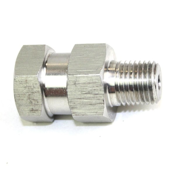 Interstate Pneumatics 1/4 Inch MPT x 1/4 Inch FPT Stainless Steel Swivel Fitting - 4000 PSI - PW7165