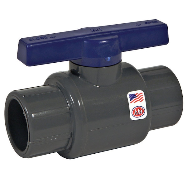 King Brothers Homewerks 3/4 in. PVC Slip Ball Valve Full Port Quarter-Turn Lever For Non-Potable Water - LT-0750-S