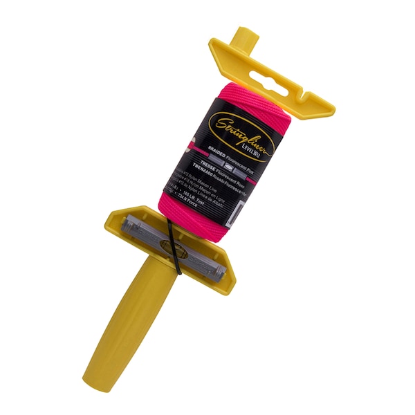 Stringliner Stringliner LevelWiz Mason's Line and Reel 250 ft. Fluorescent Pink Fine Braided Line - SL24162AC
