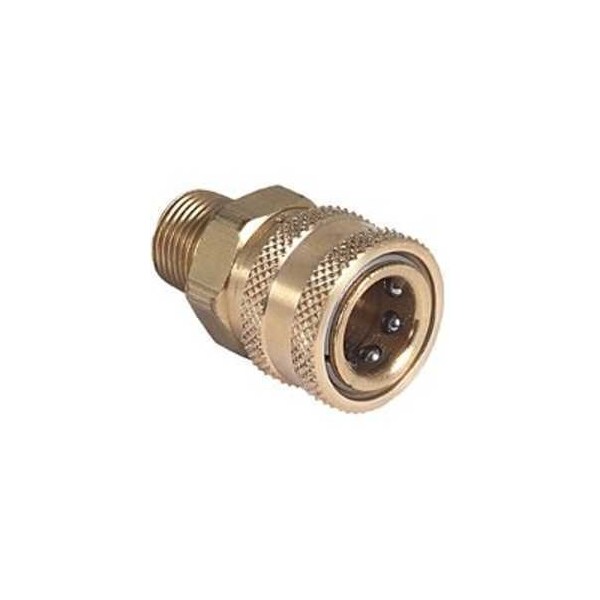 Mi-T-M Adapter, 3/8 x 3/8 in Connection, Quick Connect Socket x MNPT, Brass - AW-0017-0007