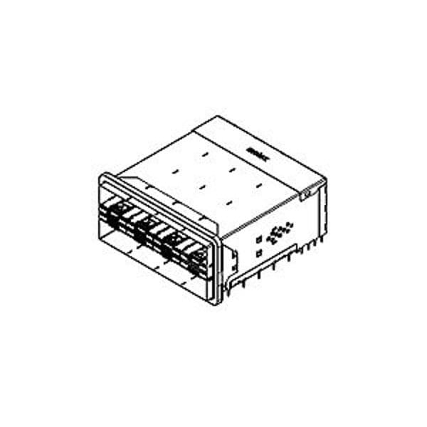 Molex Zsfp+ Stacked Ganged Assembly With Elastomeric Gasket, 2-By-2 With 4 Light Pipes, 80 Circuits - 1700712011
