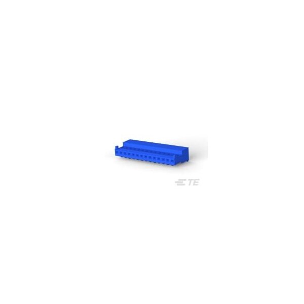 Te Connectivity Board Connector, 14 Contact(S), 1 Row(S), Female, 0.1 Inch Pitch, Idc Terminal, Locking, Blue - 4-644043-4