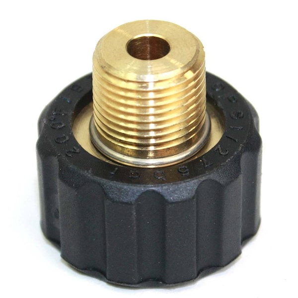 Interstate Pneumatics M22 Female x 3/8 Inch Male NPT Brass Adapter, 4000 PSI - PW7153