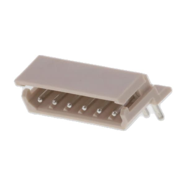 Molex Board Connector, 6 Contact(S), 1 Row(S), Male, Right Angle, 0.098 Inch Pitch, Solder Terminal,  - 22057065