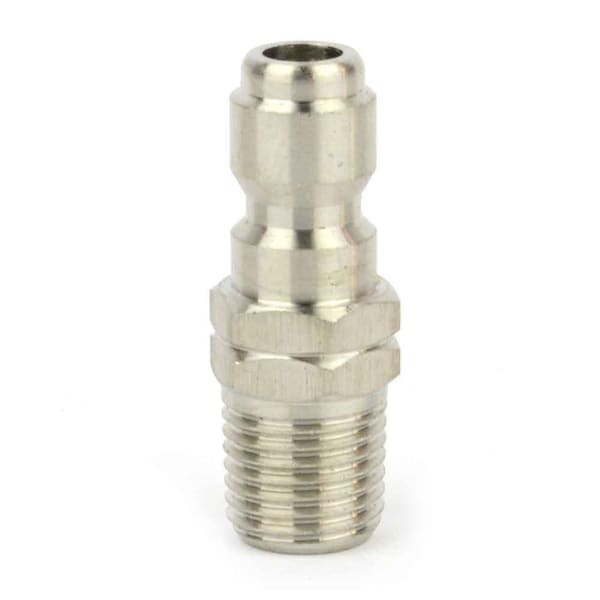 Interstate Pneumatics Pressure Washer 1/4 Inch MNPT Stainless Steel Plug 5200 PSI - PW7137