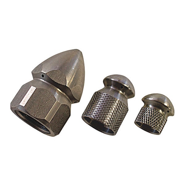 A.R. North America SS Sewer Nozzle, 3 Hole - 0124722090