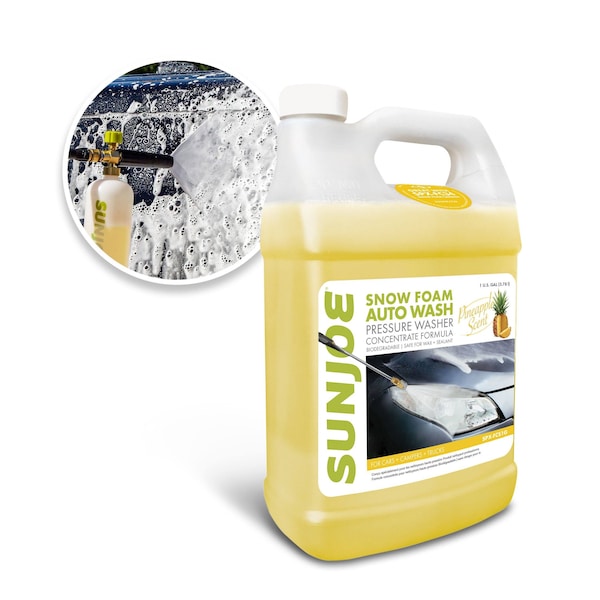 Snow Joe Premium Snow Foam Cannon P.W. Car Wash Soap and Cleaner, 1-Gal. Pineapple - SPX-FCS1G