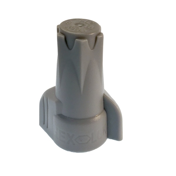 Gardner Bender HexLok Wire Connector, 14 to 6 AWG Wire, Copper Contact, Thermoplastic Housing Material, Gray - 25-2H2
