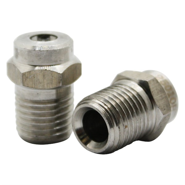 Interstate Pneumatics 1/4 Inch Male NPT Stainless Steel Surface Cleaner Nozzle, 25 Degree, 10 GPM - PW7106