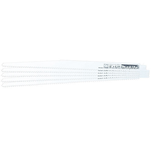 Makita 12" L x Nail Embedded Wood Cutting Reciprocating Saw Blade, 6TPI, 12", PK5 - 723056-A-5