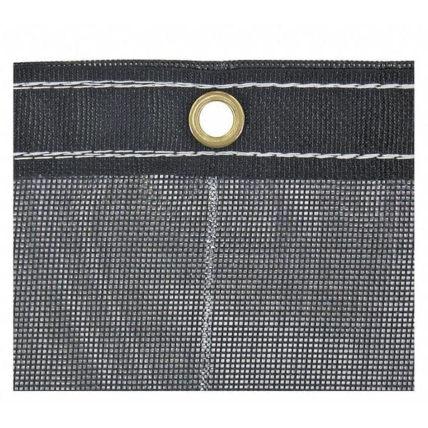 Buyers Products Standard Duty Tarp, 7 x 18 ft, 10 Mil, Black, PVC Coated Polyester, UV Resistant - 3009456