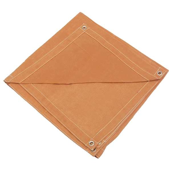 Zoro Select Standard Duty Tarp, 3 ft 6 in x 7 ft 6 in, 20 Mil, Tan, Cotton Canvas - 5WTP1