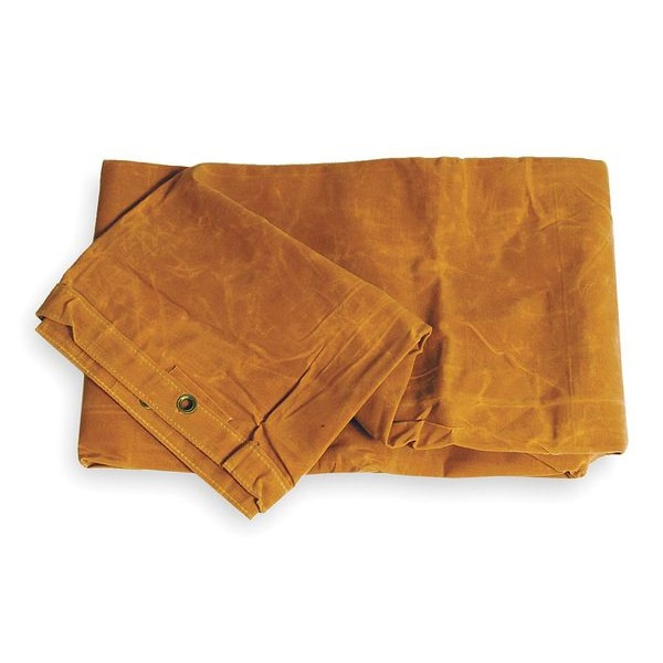 Zoro Select Standard Duty Tarp, 5 ft 6 in x 7 ft 6 in, 20 Mil, Tan, Cotton Canvas, Mildew Resistant - 2ZJ64