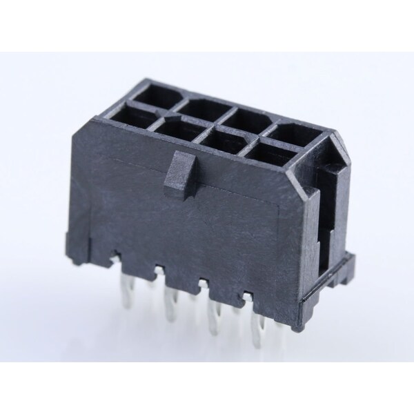 Molex Board Connector, 8 Contact(S), 2 Row(S), Straight, 0.118 Inch Pitch, Press Fit Terminal, Locking,  - 449145802