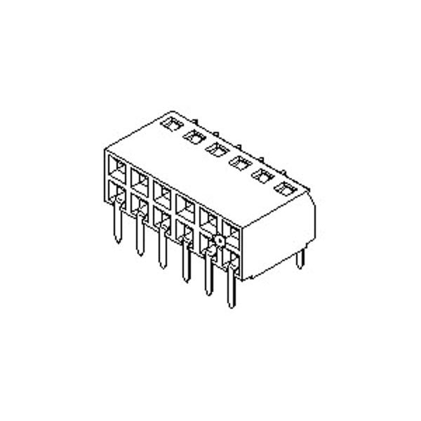Molex Board Connector, 50 Contact(S), 2 Row(S), Female, Right Angle, 0.1 Inch Pitch, Solder Terminal,  - 719730225