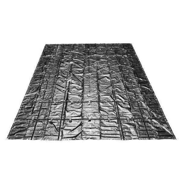 Tarps Now Heavy Duty Tarp, 24 ft x 24 ft, 20 Mil, Black, Vinyl - MTH2424-BLK