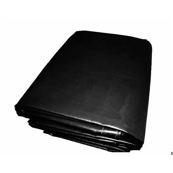 Tarps Now Heavy Duty Tarp, 5 ft x 5 ft, 20 Mil, Black, Vinyl - FSVC18B-0505