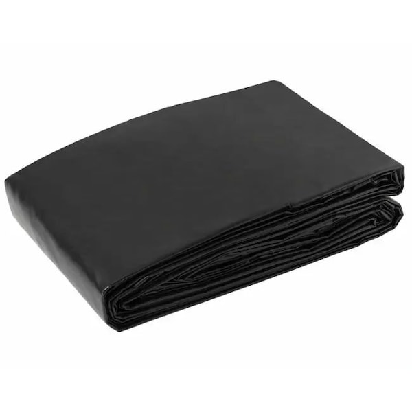 Tarps Now Heavy Duty Tarp, 5 ft x 5 ft, 20 Mil, Black, Vinyl - FSVC18B-0505