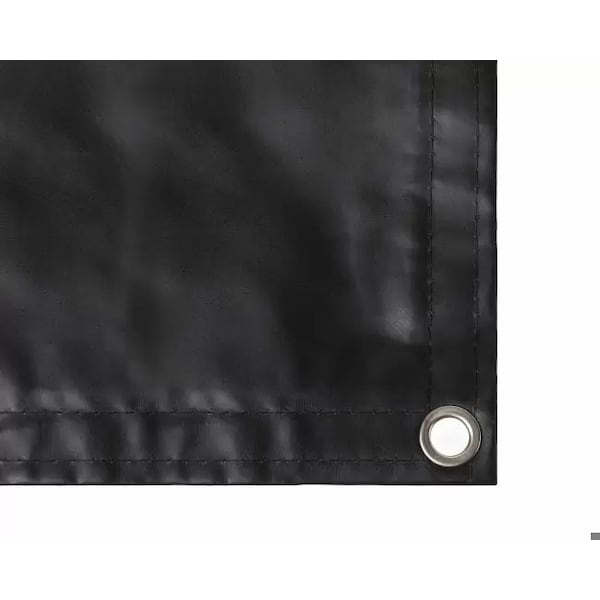 Tarps Now Heavy Duty Tarp, 5 ft x 5 ft, 20 Mil, Black, Vinyl - FSVC18B-0505