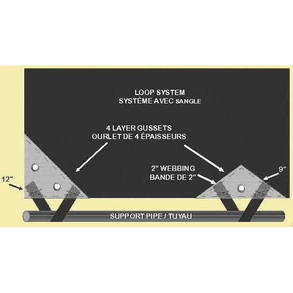 Tarps Now Tarp, 15 ft x 54 ft, 12 Mil, Silver/Black, Reinforced Polyethylene - HTPP12-1554