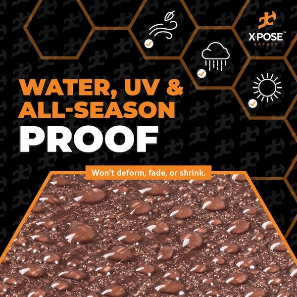 Xpose Safety Tarp, 30 ft x 30 ft, 20 Mil, Brown/White, Polyethylene - UHD-3030-X