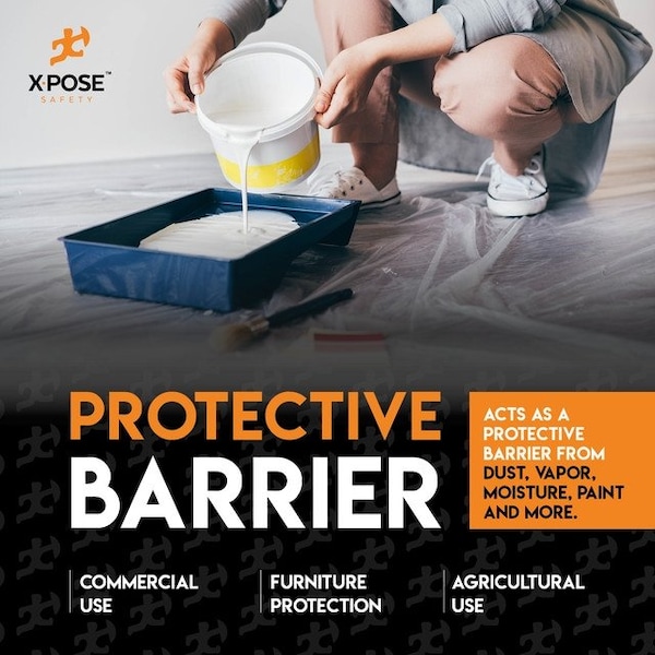 Xpose Safety Tarp, 10 ft x 100 ft, 10 Mil, White, Polyethylene - C-1010-X