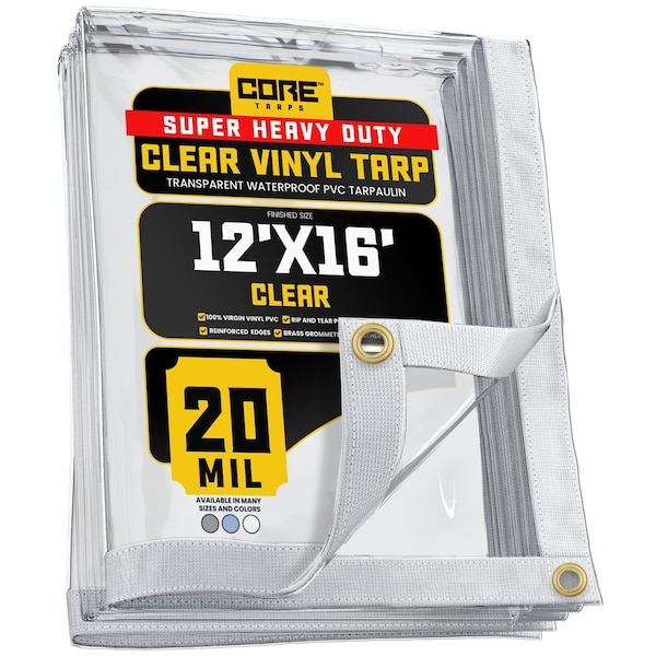 Core Tarps Tarp, 30 ft x 30 ft, 30 Mil, Blue, Polyethylene, UV Resistant - CT-203-30X30