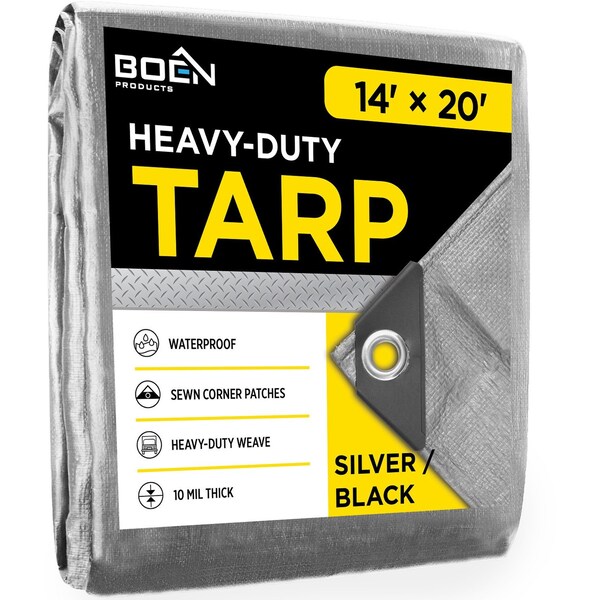 Boen Heavy Duty Tarp, 10 Mil, 14 ft x 20 ft - ST-1420