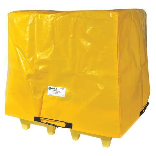 Enpac Tarp Cover, 56 1/2 in x 56 1/2 in x 44 in, 44 in, Yellow, HDPE - 5001-TARP