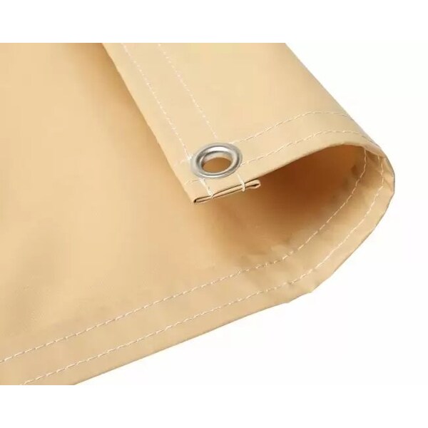 Tarps Now Heavy Duty Tarp, 6 ft x 15 ft, 20 Mil, Tan, Vinyl - FSVC18T-0615