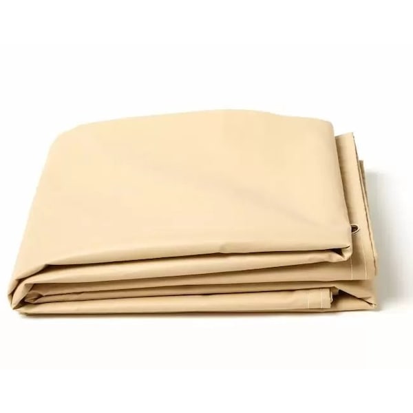 Tarps Now Heavy Duty Tarp, 6 ft x 15 ft, 20 Mil, Tan, Vinyl - FSVC18T-0615